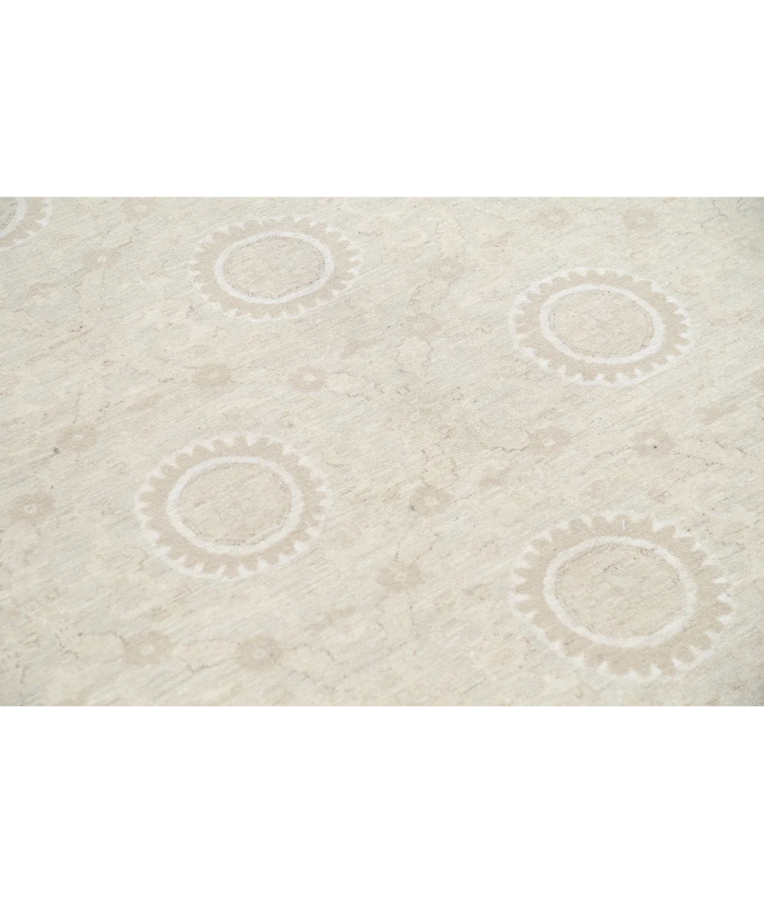 Brown Afghan Tabriz Rug 6' 6" x 9' 11" Hand-Knotted | No. AT35533
