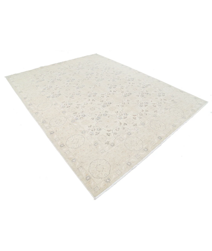 Brown Afghan Tabriz Rug 8' 0" x 10' 1" Hand-Knotted | No. AT66649