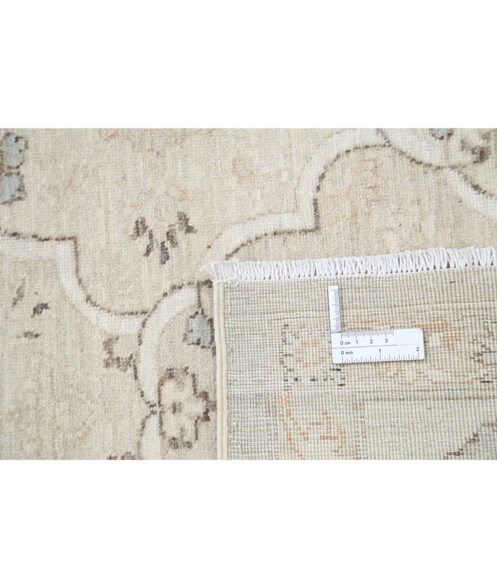 Brown Afghan Tabriz Rug 8' 0" x 10' 1" Hand-Knotted | No. AT66649
