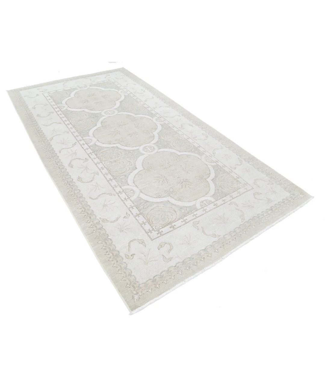 Afghan Tabriz Rug 5' 2" x 9' 10" Hand-Knotted | No. AT89234
