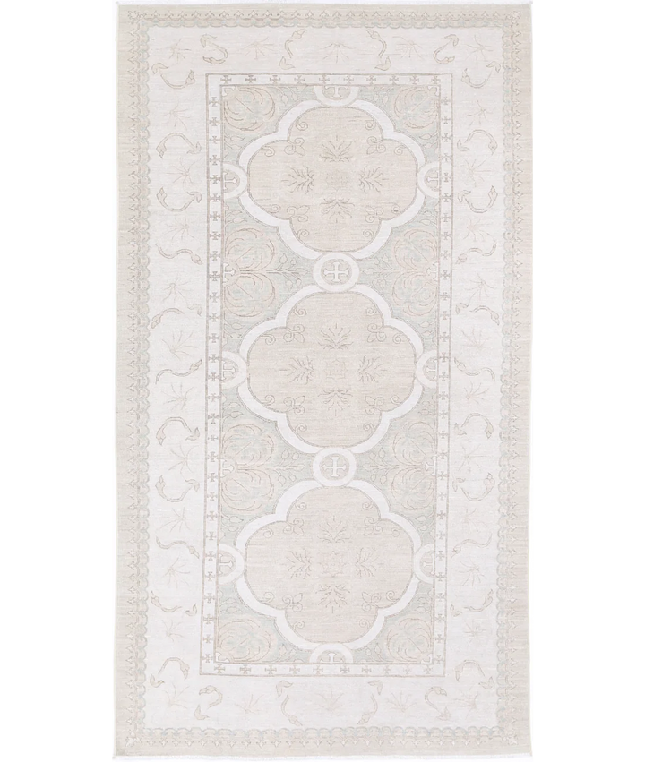 Afghan Tabriz Rug 5' 2" x 9' 10" Hand-Knotted | No. AT89234
