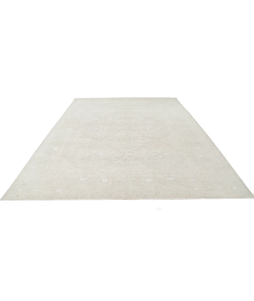 Brown Afghan Tabriz Rug 9' 3" x 11' 10" Hand-Knotted | No. AT47586