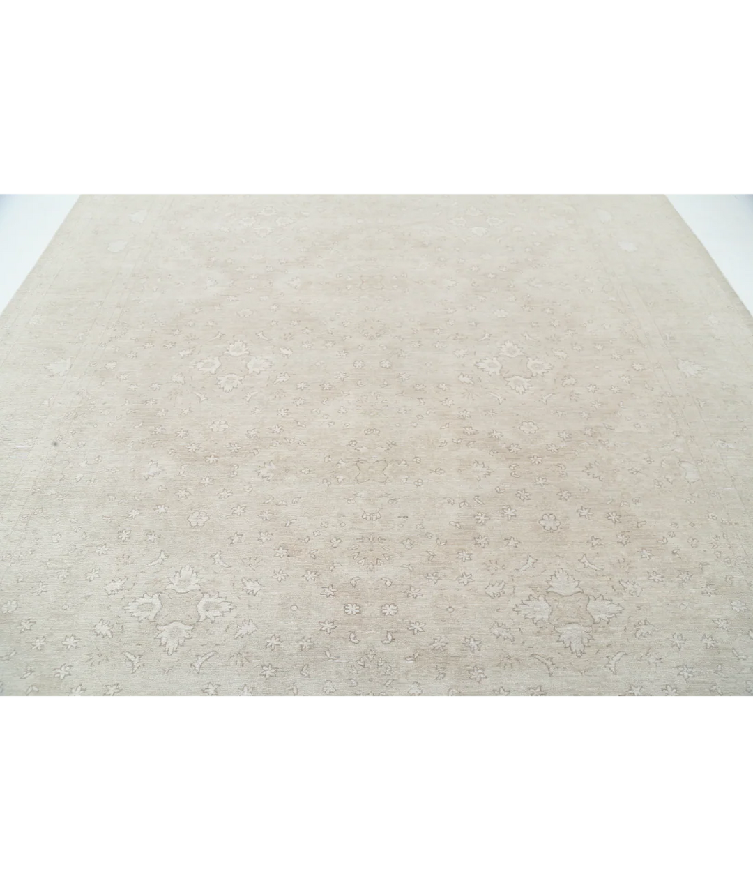 Brown Afghan Tabriz Rug 9' 3" x 11' 10" Hand-Knotted | No. AT47586