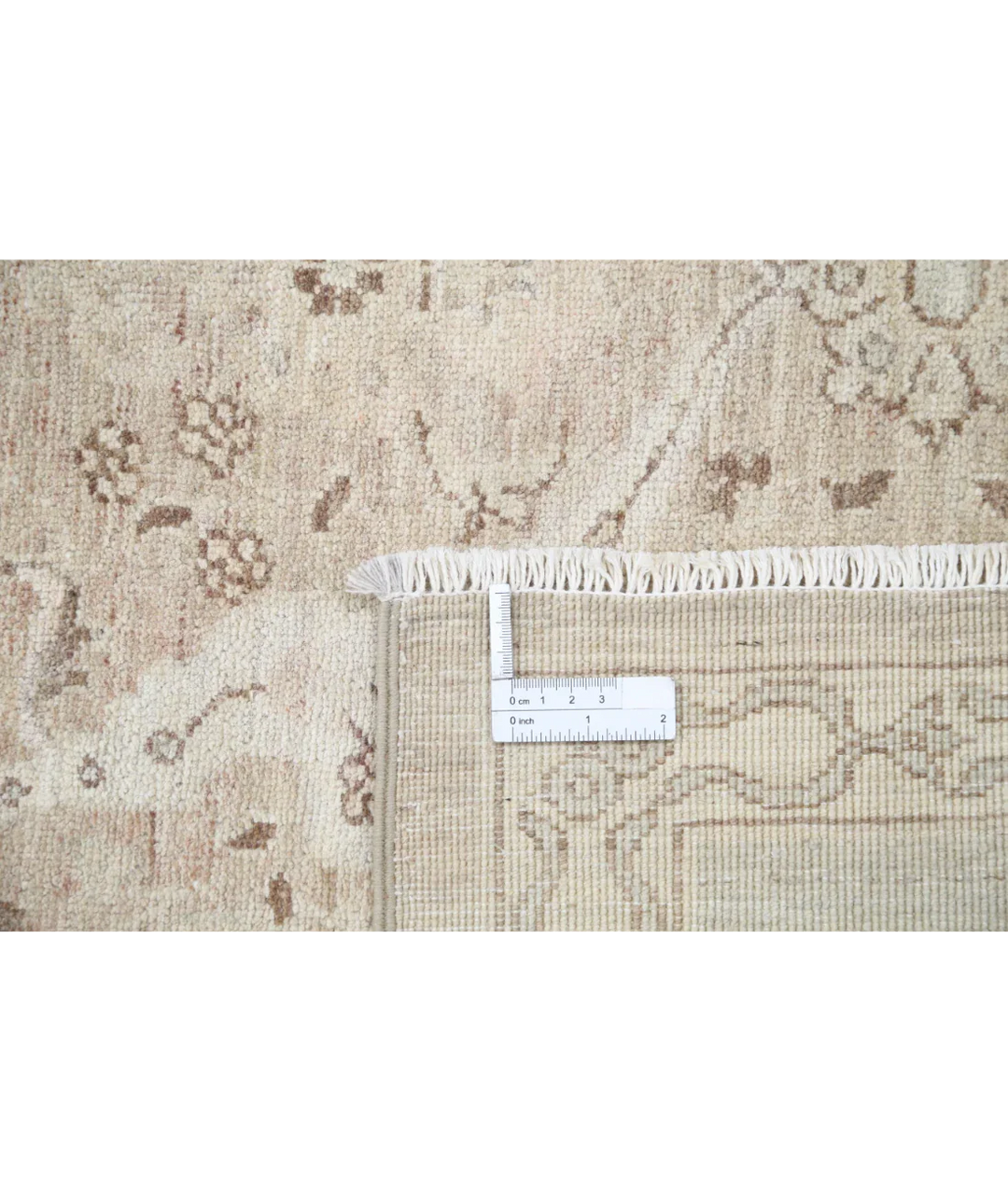 Brown Afghan Tabriz Rug 8' 2" x 10' 2" Hand-Knotted | No. AT99514