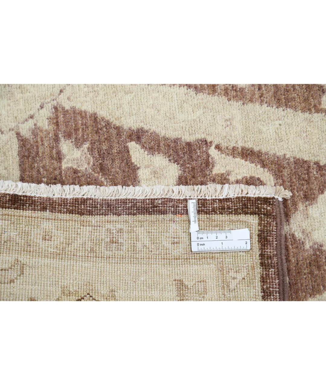 Brown Afghan Serenity Rug 3' 2" x 5' 1" Hand-Knotted | No. AT31422
