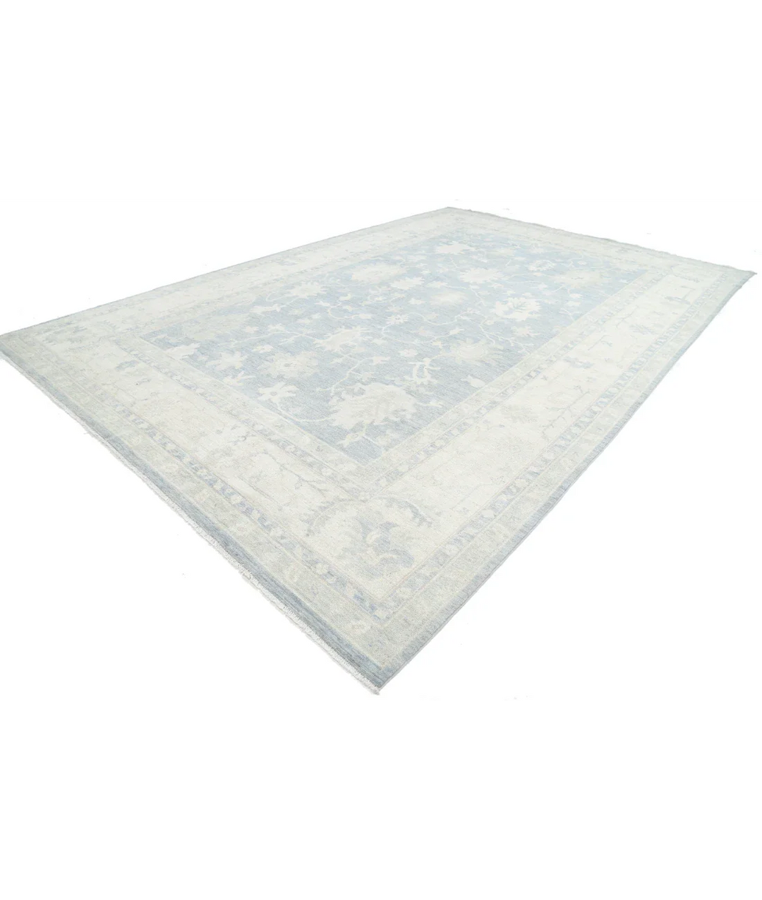 Grey Afghan Oushak Rug 11' 11" x 17' 7" Hand-Knotted | No. AT183932