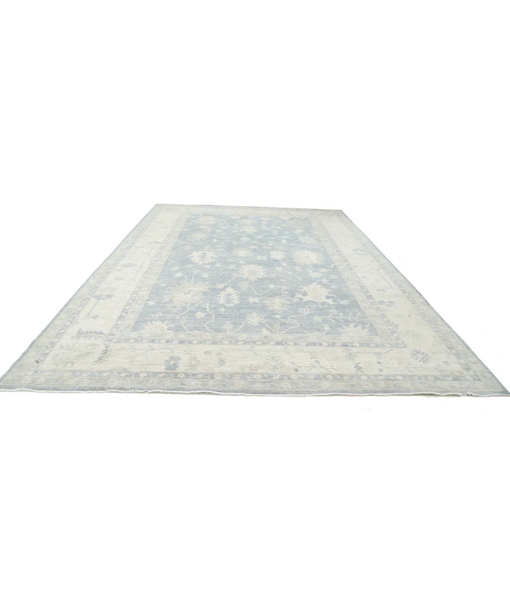 Grey Afghan Oushak Rug 11' 11" x 17' 7" Hand-Knotted | No. AT183932