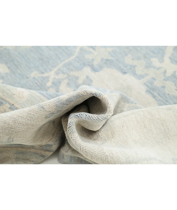 Grey Afghan Oushak Rug 11' 11" x 17' 7" Hand-Knotted | No. AT183932