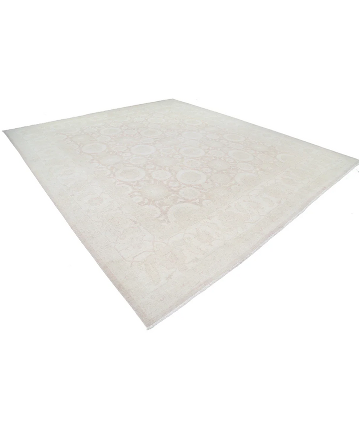 Brown Afghan Serenity Rug 11' 8" x 13' 4" Hand-Knotted | No. AT42597