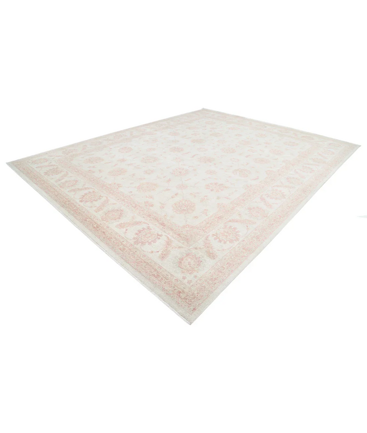 Ivory Afghan Serenity Rug 11' 8" x 14' 6" Hand-Knotted border