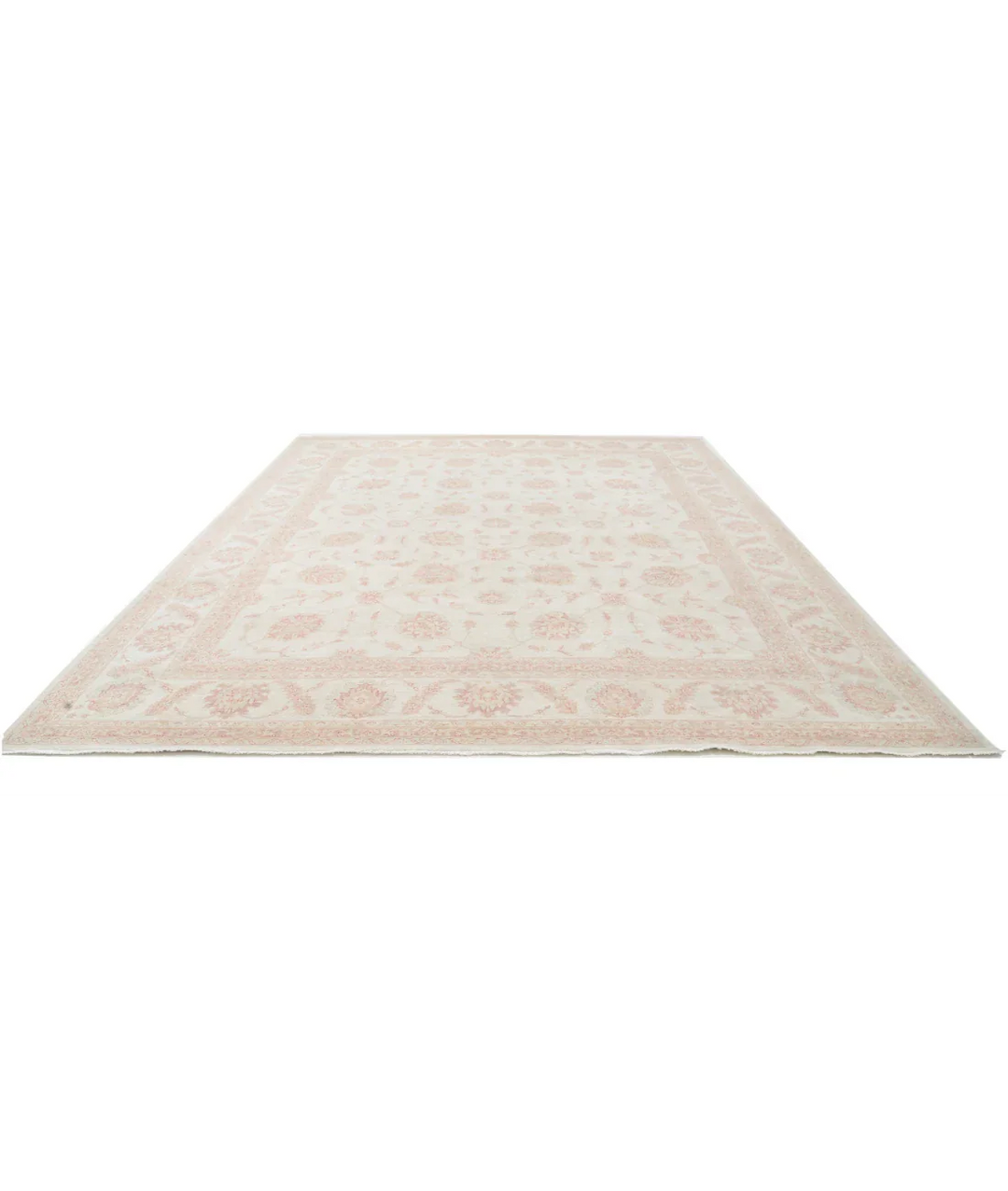 Ivory Afghan Serenity Rug 11' 8" x 14' 6" Hand-Knotted | No. AT976991