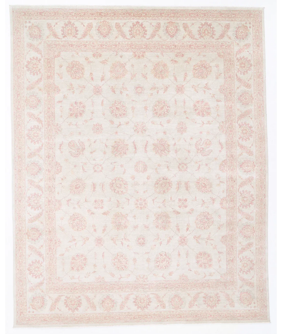 Ivory Afghan Serenity Rug 11' 8" x 14' 6" Hand-Knotted