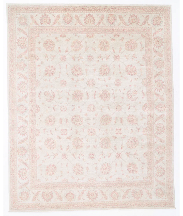 Ivory Afghan Serenity Rug 11' 8" x 14' 6" Hand-Knotted | No. AT976991