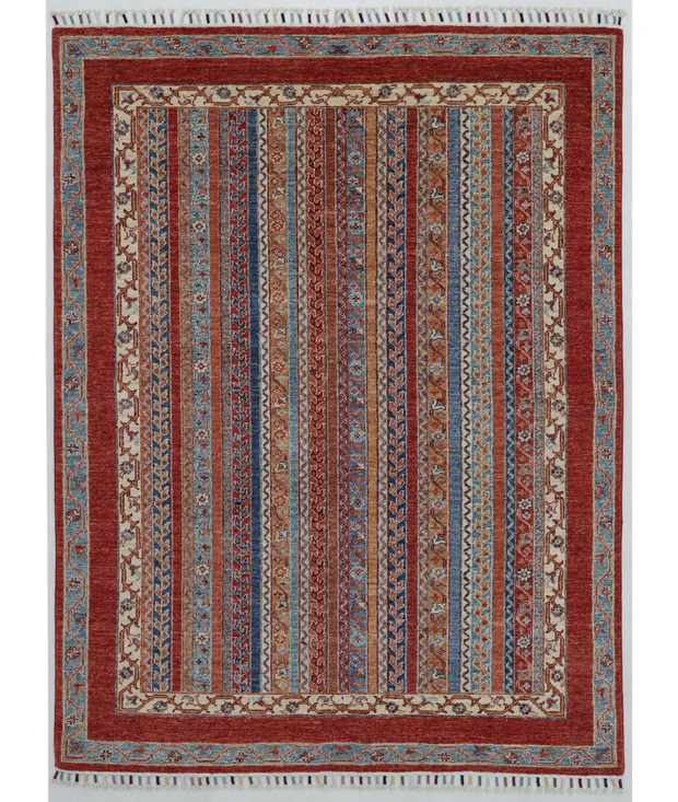 Hand Knotted Shaal Wool Rug 5'  0" x 6'  6" - No. AT25850