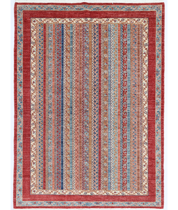 Hand Knotted Shaal Wool Rug 5'  6" x 7'  9" - No. AT49072