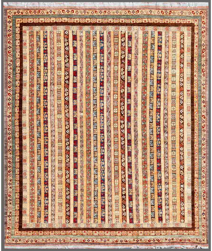 Afghan Shaal Rug 8' 3" x 9' 2" Hand-Knotted | No. AT47251