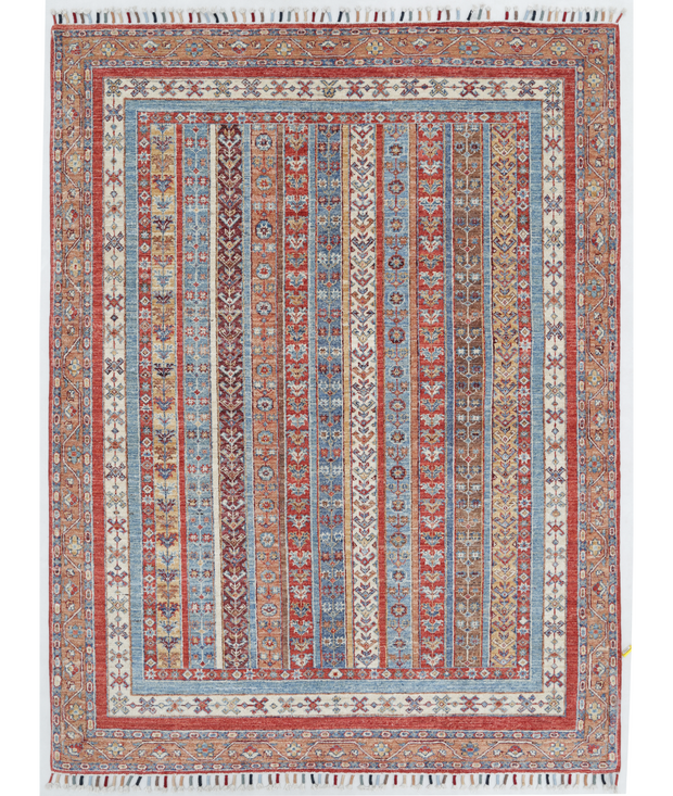 Hand Knotted Shaal Wool Rug 5'  0" x 6'  7" - No. AT50126