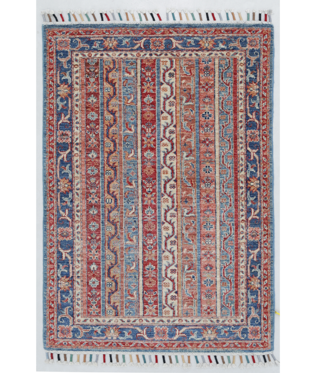 Hand Knotted Shaal Wool Rug 2'  8" x 3'  10" - No. AT25766