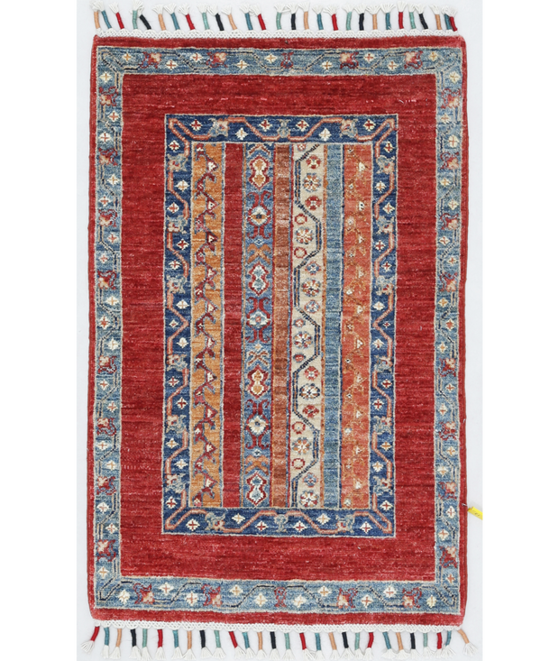 Hand Knotted Shaal Wool Rug 1'  11" x 3'  0" - No. AT87789