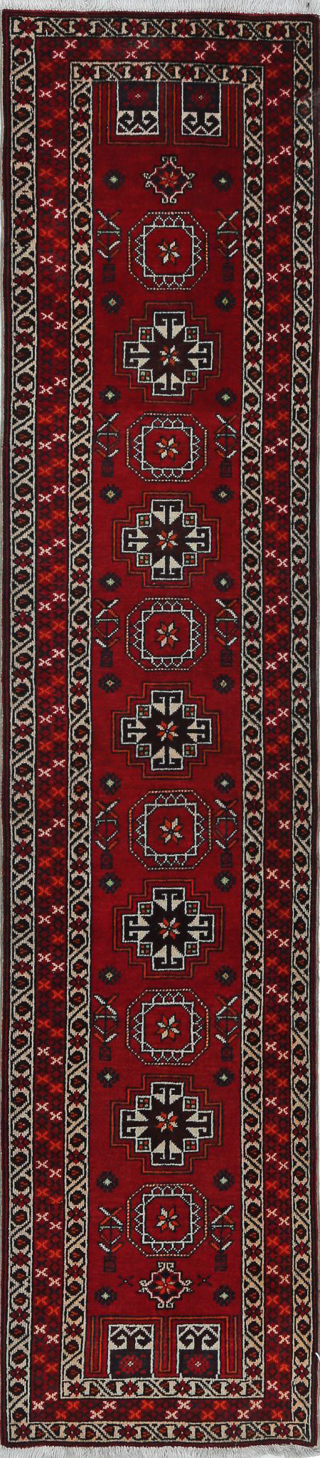 Hand Knotted Oriental Shiraz Wool Rug 1' 1" x 6' 9" - No. AT18396