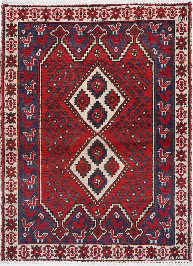 Hand Knotted Oriental Shiraz Wool Rug 2' 9" x 3' 9" - No. AT83650