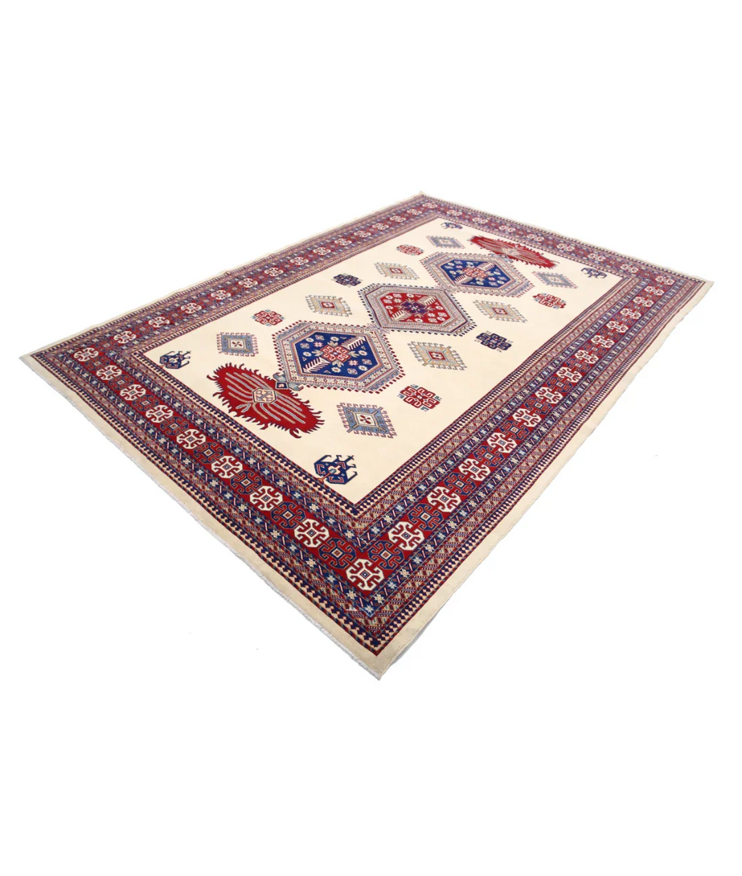 Afghan Tribal Shirvan Rug 7' 0" x 9' 10" Hand-Knotted | No. AT10192