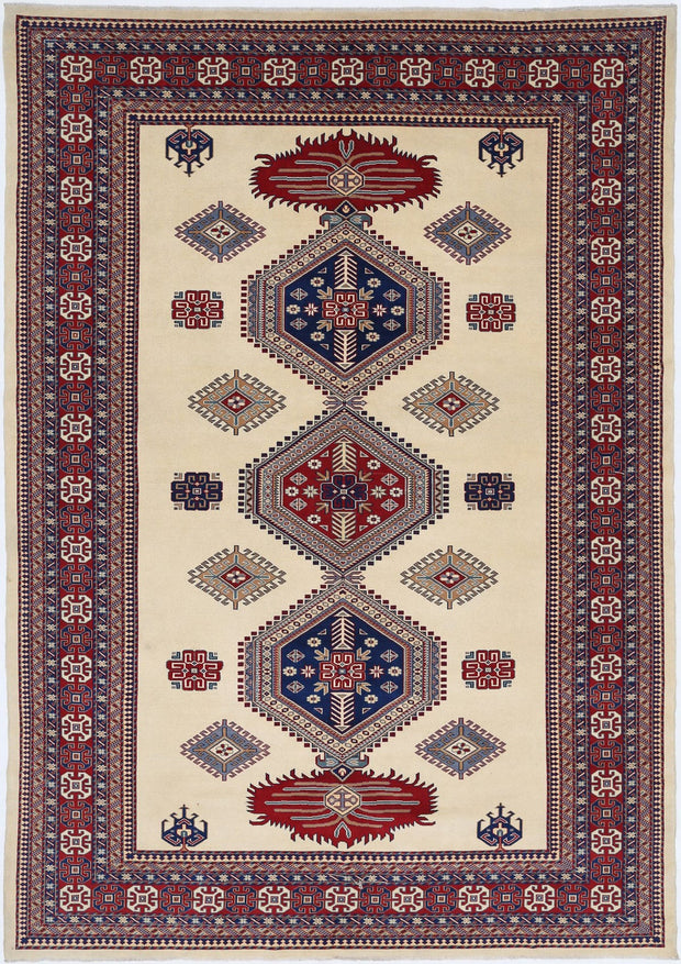 Hand Knotted Tribal Shirvan Wool Rug 7' 0" x 9' 10" - No. AT70547