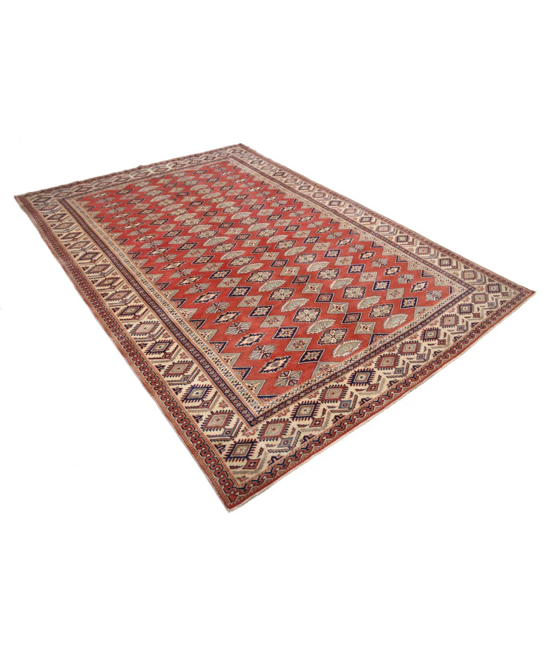 Afghan Tribal Shirvan Rug 6'3" x 8'9" Hand-Knotted | No. AT95415