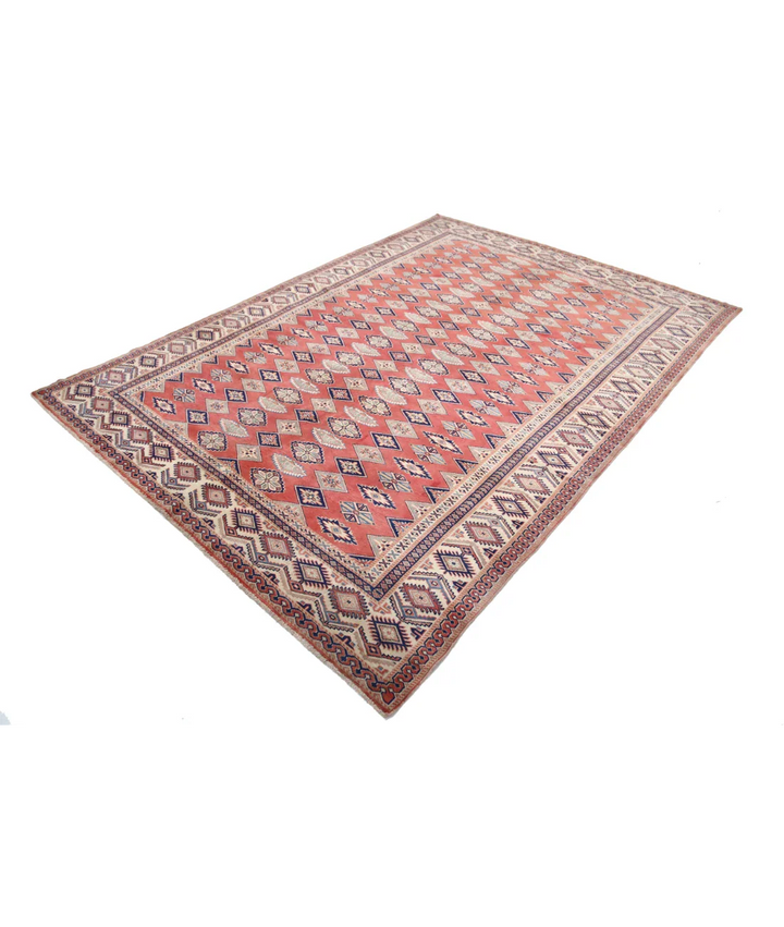 Afghan Tribal Shirvan Rug 6'3" x 8'9" Hand-Knotted | No. AT95415