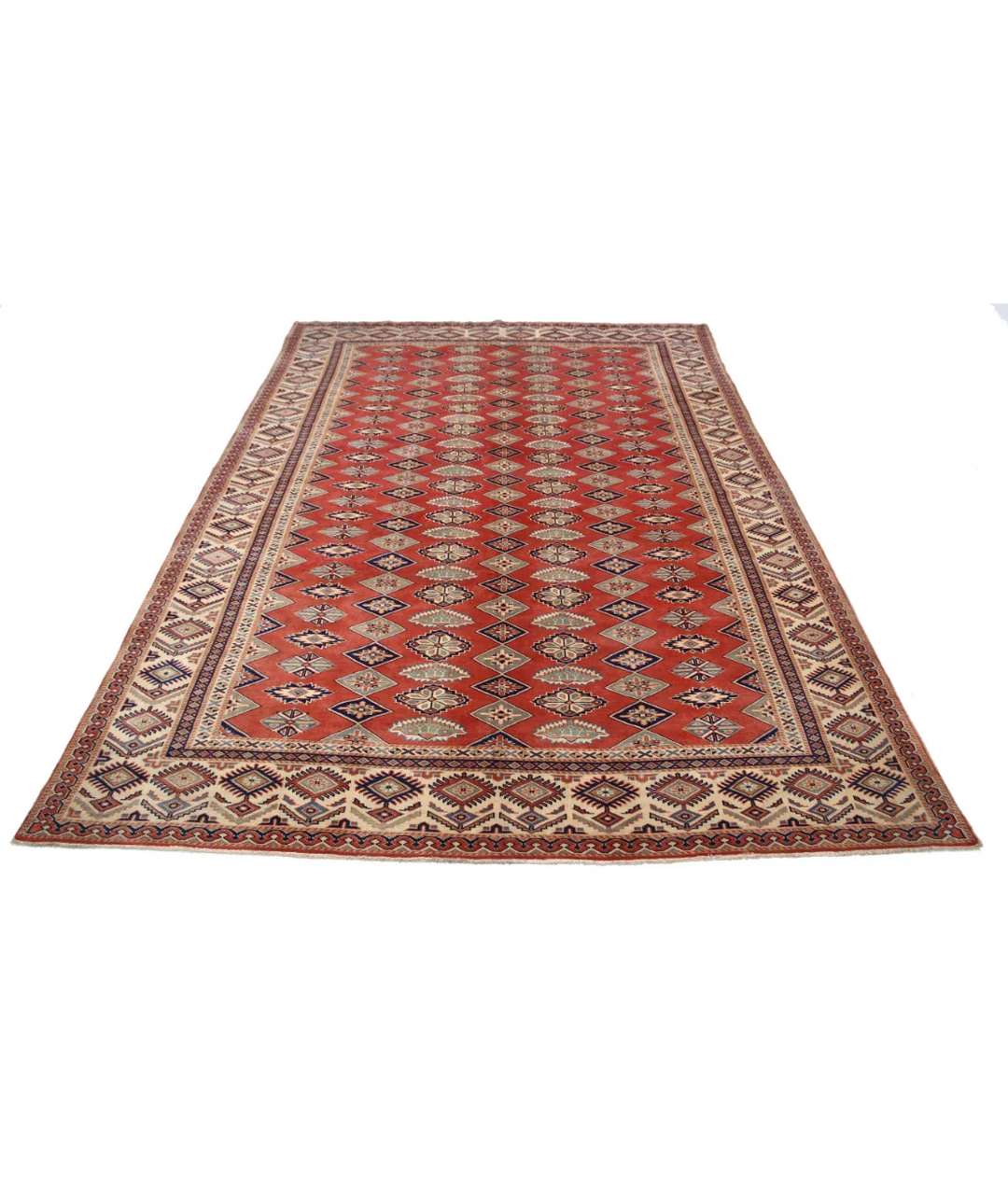 Afghan Tribal Shirvan Rug 6'3" x 8'9" Hand-Knotted | No. AT95415