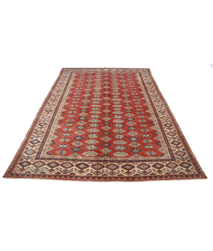 Afghan Tribal Shirvan Rug 6'3" x 8'9" Hand-Knotted | No. AT95415
