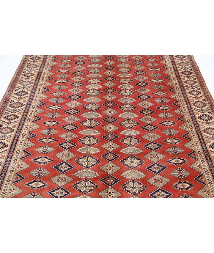 Afghan Tribal Shirvan Rug 6'3" x 8'9" Hand-Knotted | No. AT95415