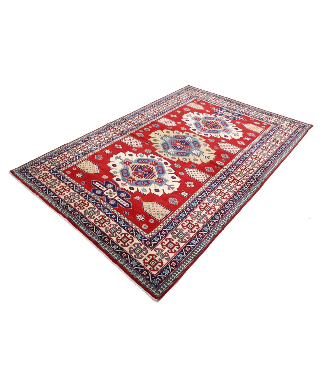 Afghan Tribal Shirvan Rug 5' 3" x 7' 9" Hand-Knotted | No. AT55753