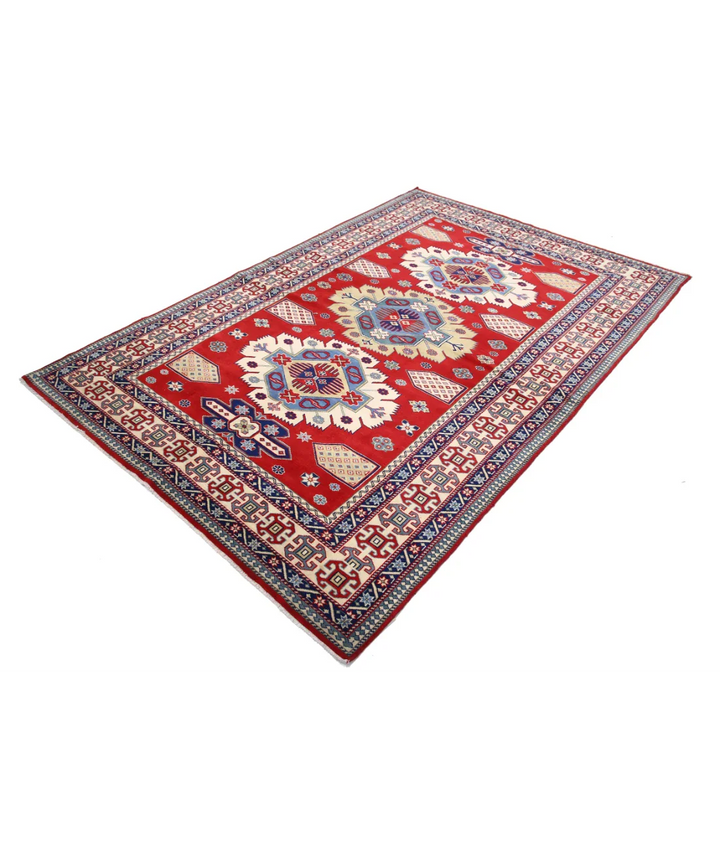 Afghan Tribal Shirvan Rug 5' 3" x 7' 9" Hand-Knotted | No. AT55753
