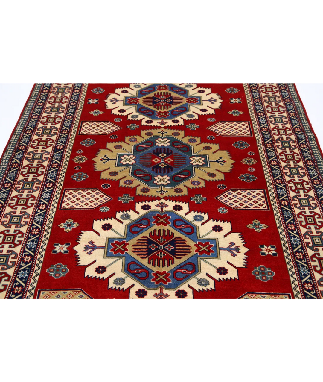 Afghan Tribal Shirvan Rug 5' 3" x 7' 9" Hand-Knotted | No. AT55753
