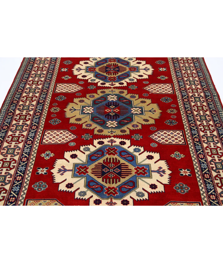 Afghan Tribal Shirvan Rug 5' 3" x 7' 9" Hand-Knotted | No. AT55753