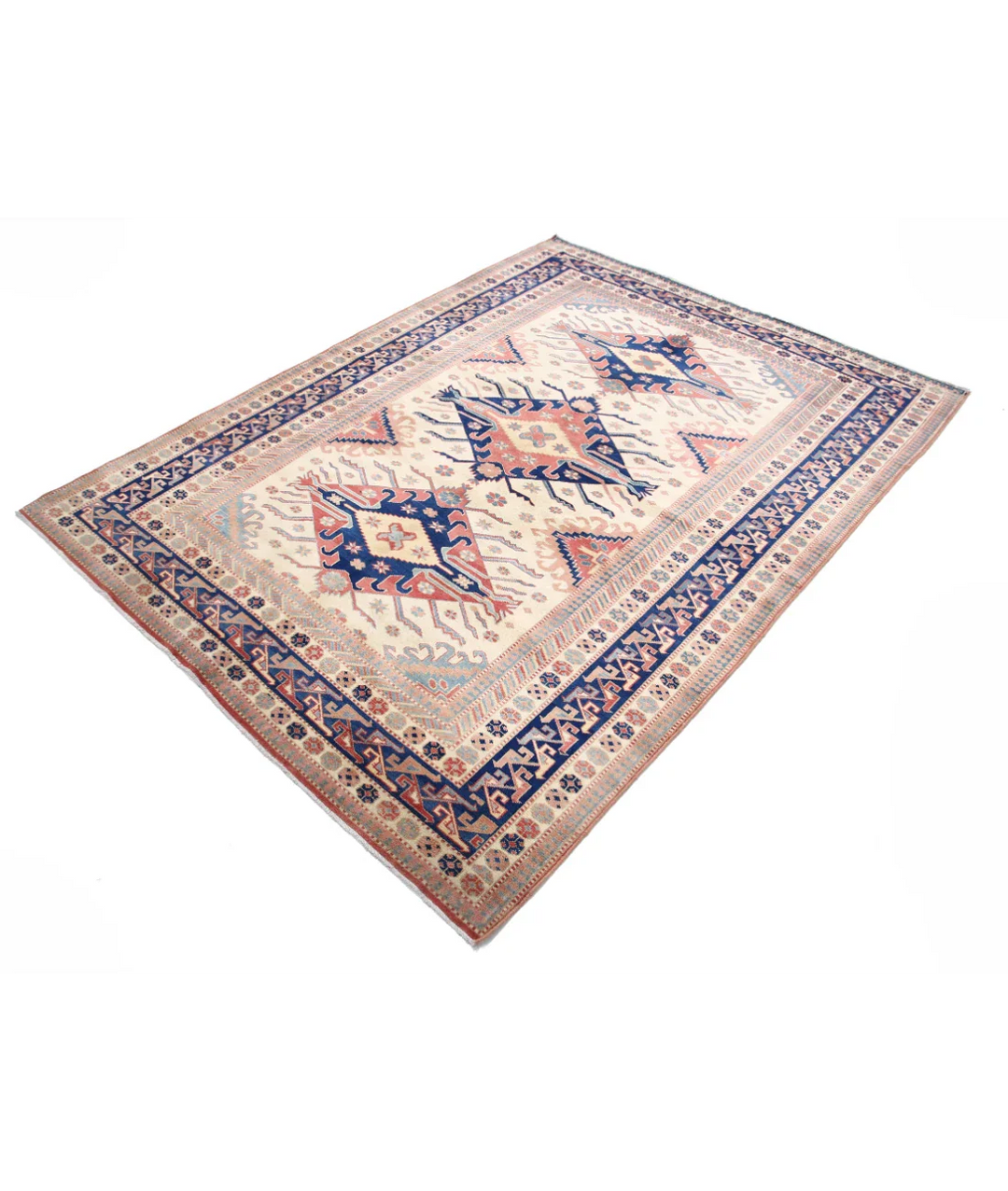 Afghan Tribal Shirvan Rug 5' 3" x 6' 9" Hand-Knotted | No. AT87214