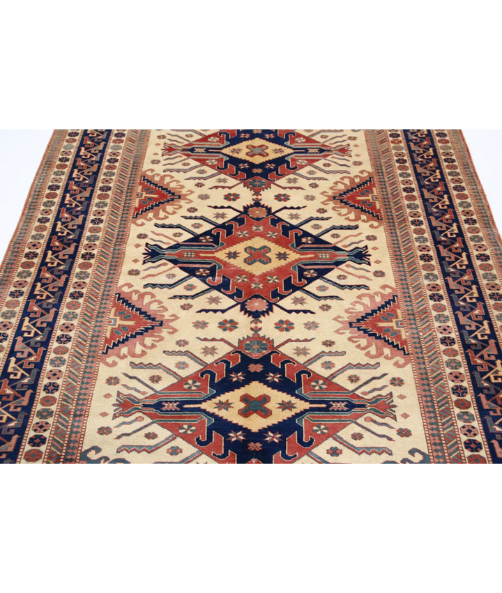 Afghan Tribal Shirvan Rug 5' 3" x 6' 9" Hand-Knotted | No. AT87214