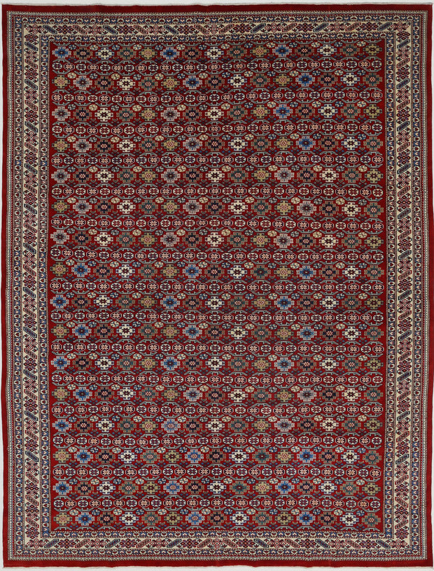 Hand Knotted Tribal Shirvan Wool Rug 7' 5" x 9' 8" - No. AT25583