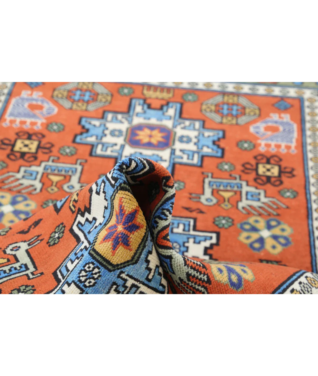 Afghan Shirvan Rug 3' 7" x 5' 0" Hand-Knotted | No. AT13824
