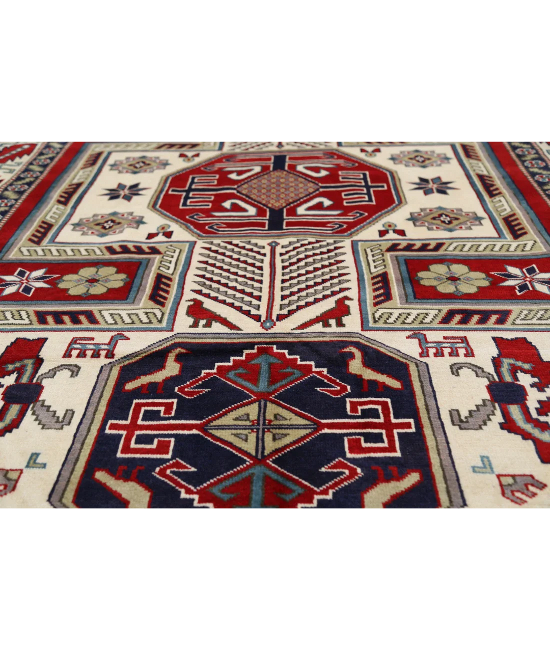 Afghan Shirvan Tribal Rug 5' 2" x 7' 6" Hand-Knotted | No. AT38603