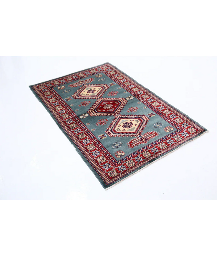 Afghan Shirvan Rug 3' 4" x 4' 10" Hand-Knotted | No. AT88085