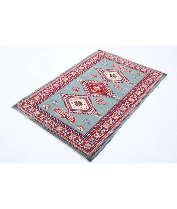 Afghan Shirvan Rug 3' 4" x 4' 10" Hand-Knotted | No. AT88085