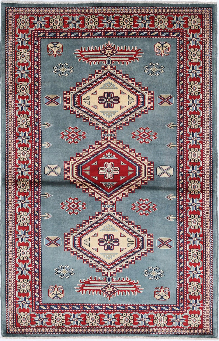 Afghan Shirvan Rug 3' 4" x 4' 10" Hand-Knotted | No. AT88085