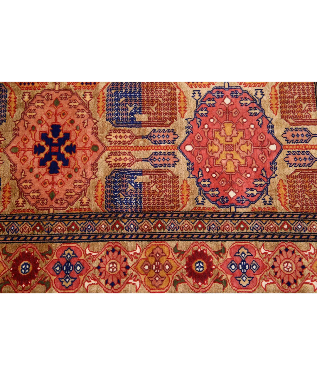 Hand Knotted Tribal Silk Tane Silk Rug 4' 0" x 5' 3" - No. AT981847