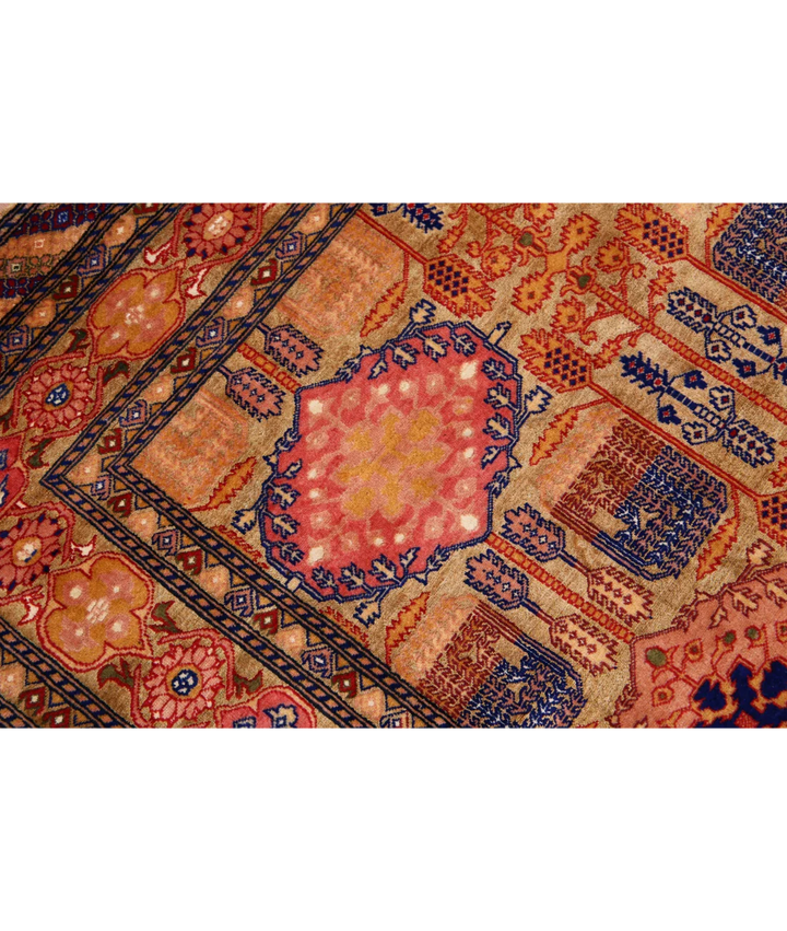 Hand Knotted Tribal Silk Tane Silk Rug 4' 0" x 5' 3" - No. AT981847