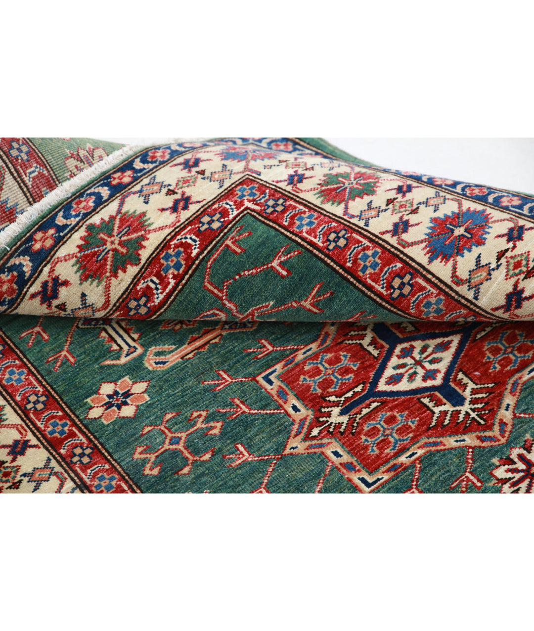 Hand Knotted Royal Kazak Wool Rug 3' 10" x 5' 0" - No. AT228348