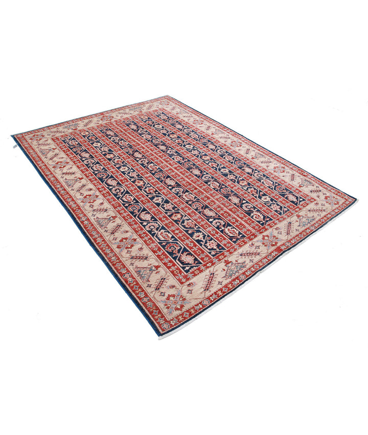 Hand Knotted Royal Kazak Wool Rug 5' 5" x 7' 2" - No. AT646980