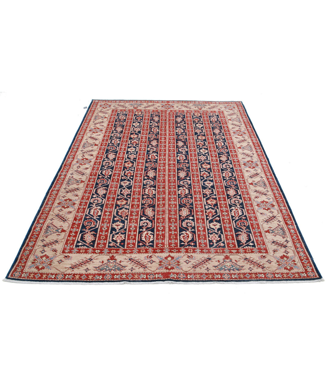 Hand Knotted Royal Kazak Wool Rug 5' 5" x 7' 2" - No. AT646980