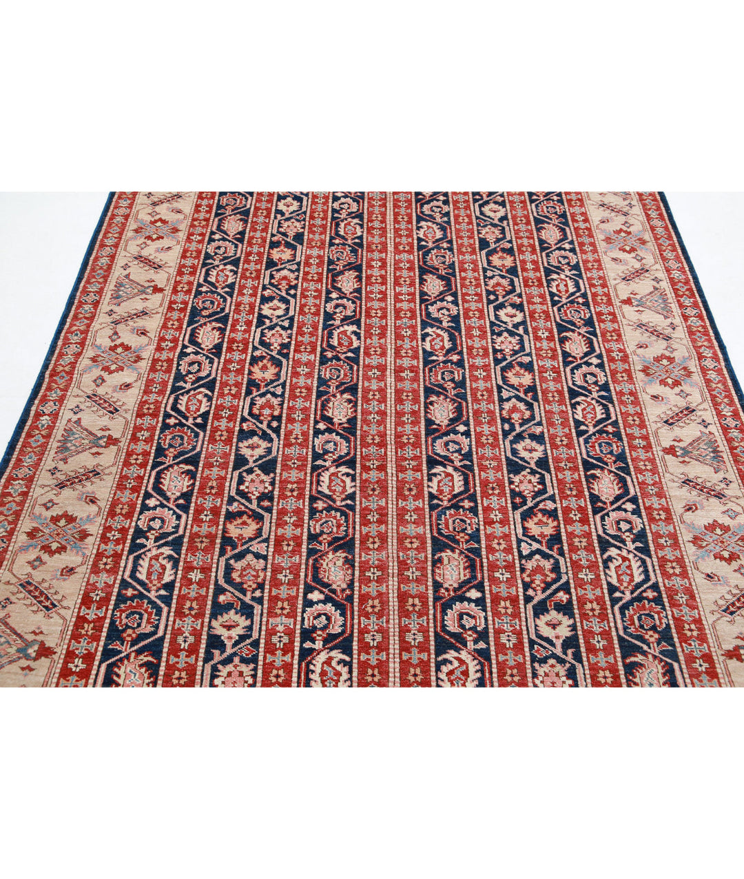 Hand Knotted Royal Kazak Wool Rug 5' 5" x 7' 2" - No. AT646980